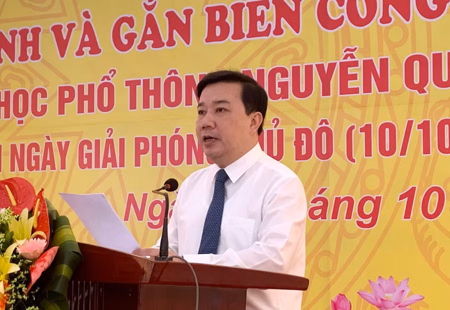 Ông Chử Xuân Dũng phát biểu tại buổi lễ