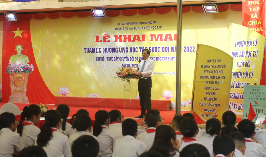 Lễ khai mạc tuần lễ hưởng ứng học tập suốt đời năm 2022 quận Hoàng Mai.