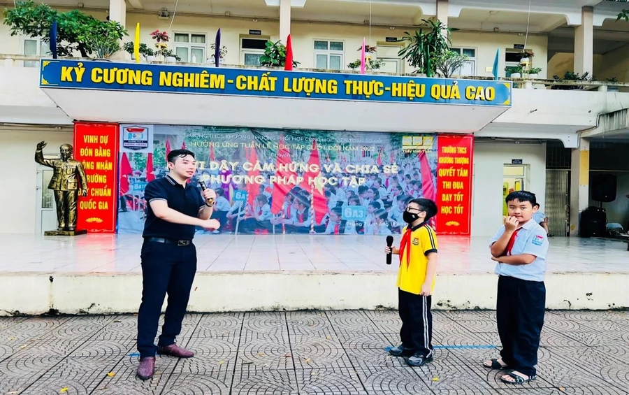 Học sinh THCS Khương Thượng tham gia chương trình Khơi nguồn cảm hứng và chia sẻ phương pháp học tập