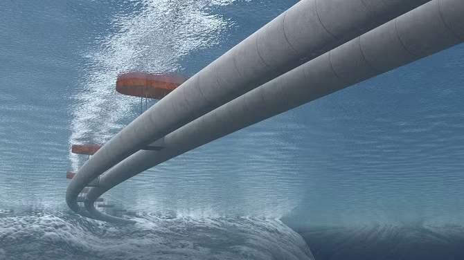 Dự án đường hầm sâu 1,2km dưới lòng biển