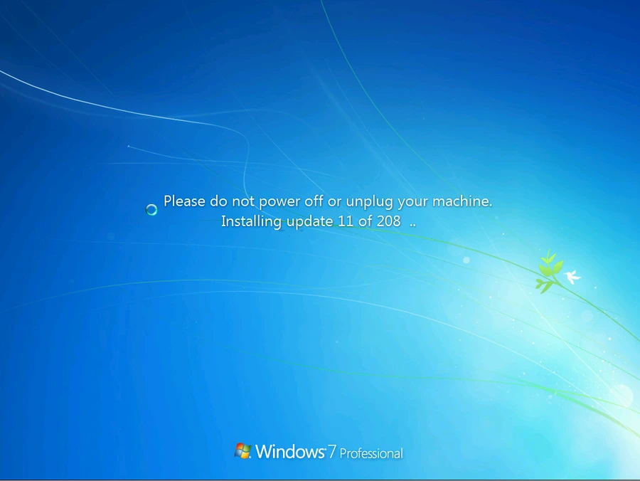 Một hình ảnh thường thấy khi sử dụng Windows Update