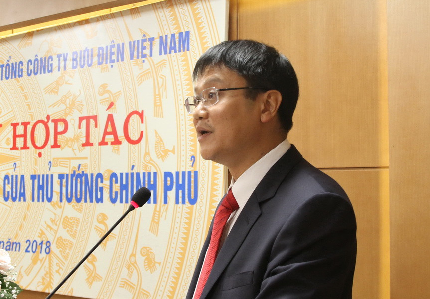 Thứ trưởng Lê Hải An phát biểu tại lễ kí kết