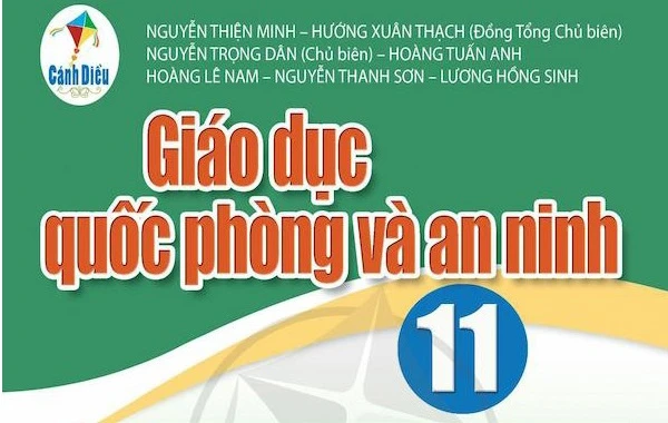 Sách giáo khoa Giáo dục quốc phòng và an ninh 11 của Nhà xuất bản Đại học Sư phạm. 