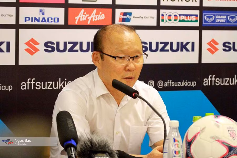 HLV Park Hang-seo tự hào về màn trình diễn của các học trò. Ảnh: Ngọc Bảo