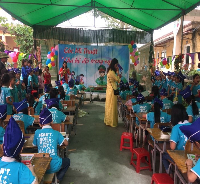 Góc mỹ thuật “Chú bộ đội trong em”