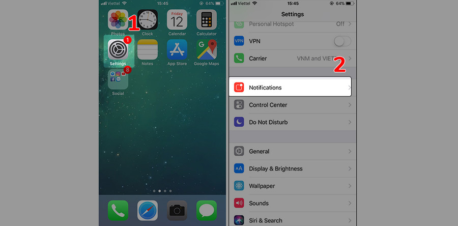 Tắt biểu tượng số màu đỏ trên các ứng dụng của iPhone (Ảnh 2) Tắt biểu tượng số màu đỏ trên các ứng dụng của iPhone (Ảnh 2)
