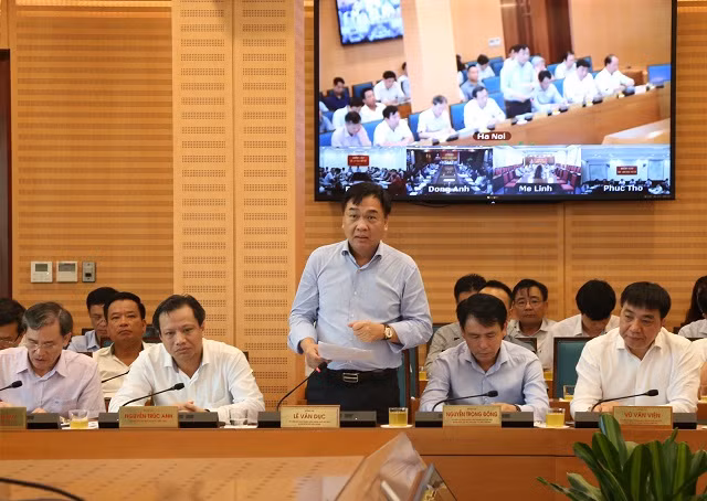 Giám đốc Sở Xây dựng Hà Nội Lê Văn Dục phát biểu. (Ảnh: KTĐT)