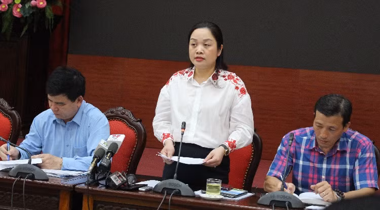 Phó Giám đốc Sở Văn hóa - Thể thao Hà Nội Bùi Thị Thu Hiền thông tin về 20 năm Hà Nội - “Thành phố vì hòa bình“.