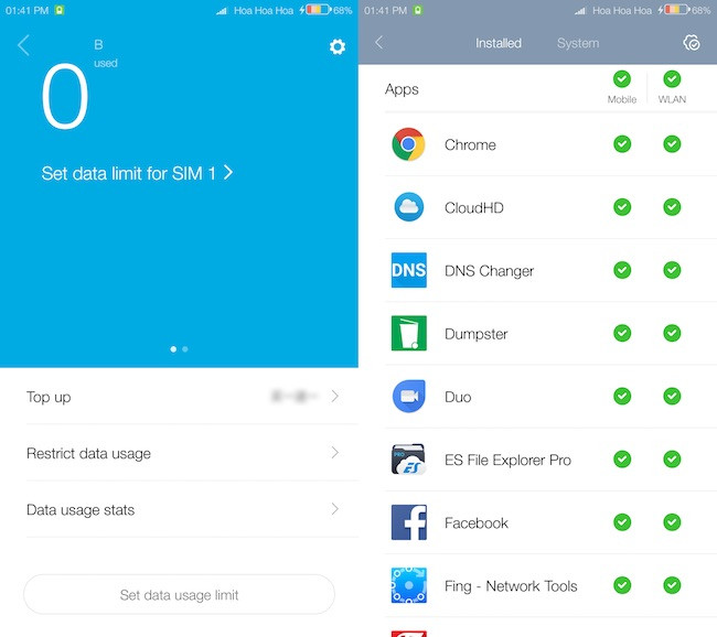 Cách chặn Facebook, YouTube... truy cập Internet ảnh 1 Restrict usage data