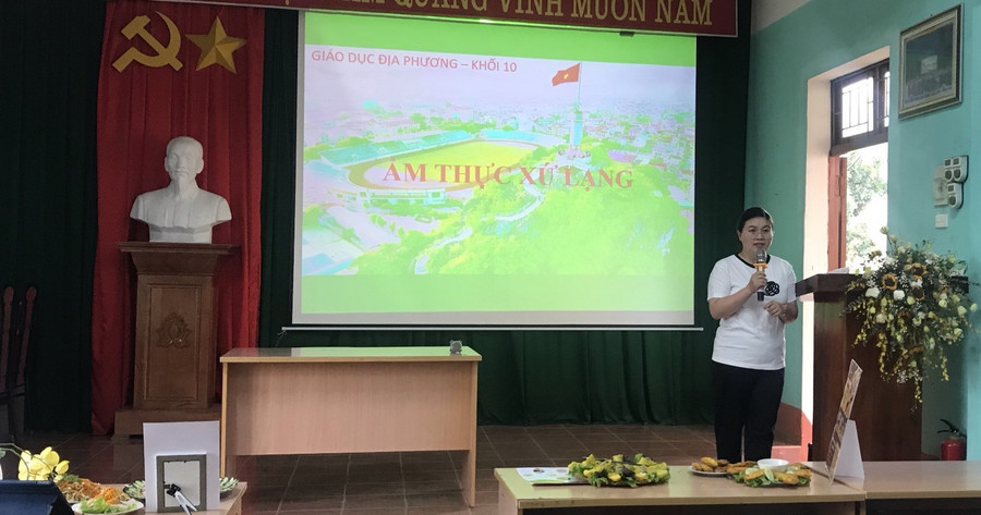 Tiết học giáo dục địa phương có lồng ghép thêm giáo dục hướng nghiệp.