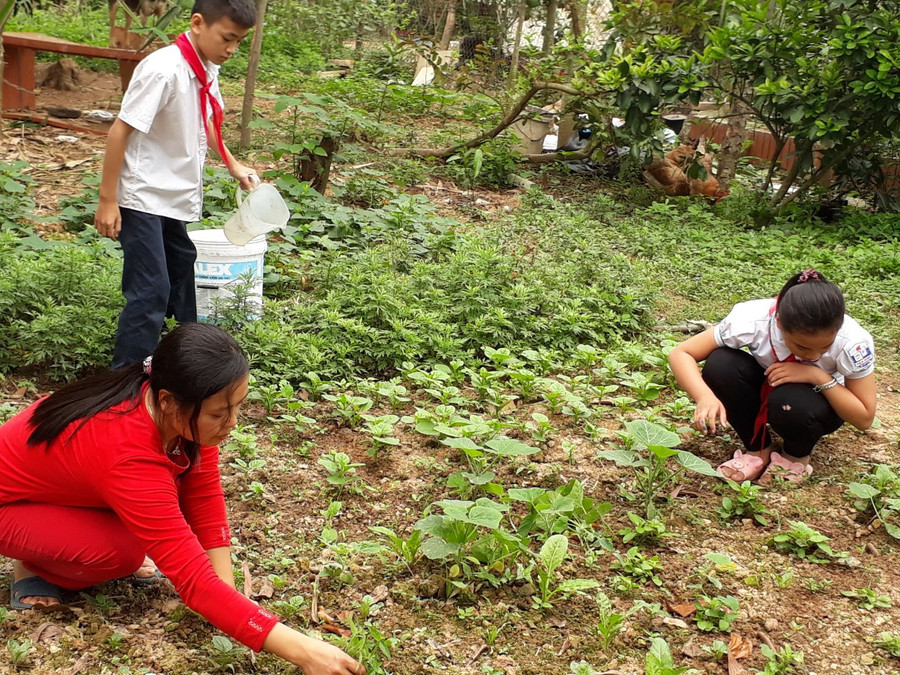 Cô Bùi Thu Hằng đang một mình nuôi 2 con nhỏ