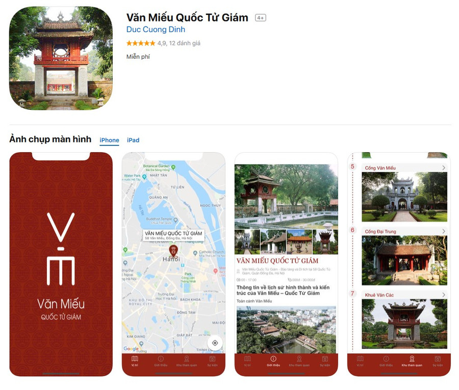 Ứng dụng trên iOS tìm hiểu Văn Miếu Quốc Tử Giám của nhóm học sinh Ứng dụng trên iOS tìm hiểu Văn Miếu Quốc Tử Giám của nhóm học sinh