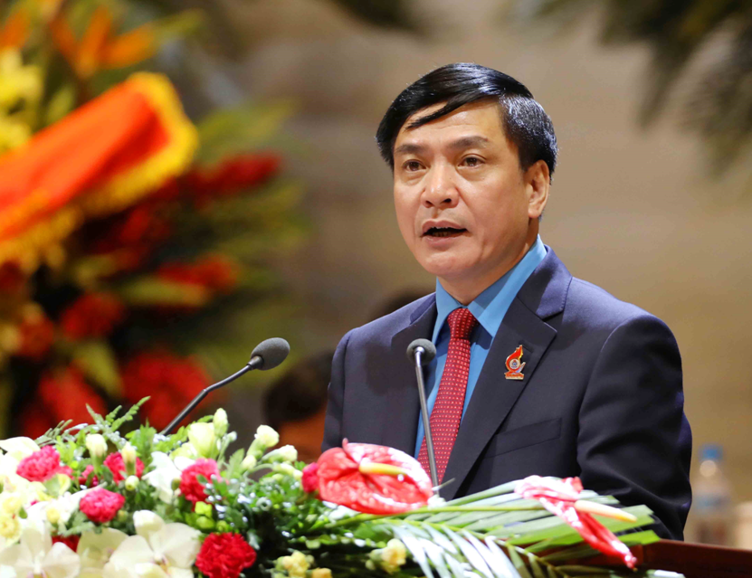 Ông Bùi Văn Cường- Chủ tịch Tổng LĐLĐVN phát biểu tại lẽ khai mạc Ông Bùi Văn Cường- Chủ tịch Tổng LĐLĐVN phát biểu tại lẽ khai mạc