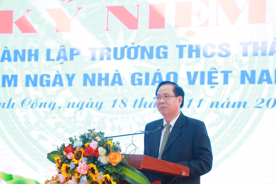 Ông Nguyễn Công Thành - Phó Bí thư Thường trực Quận ủy Ba Đình phát biểu.