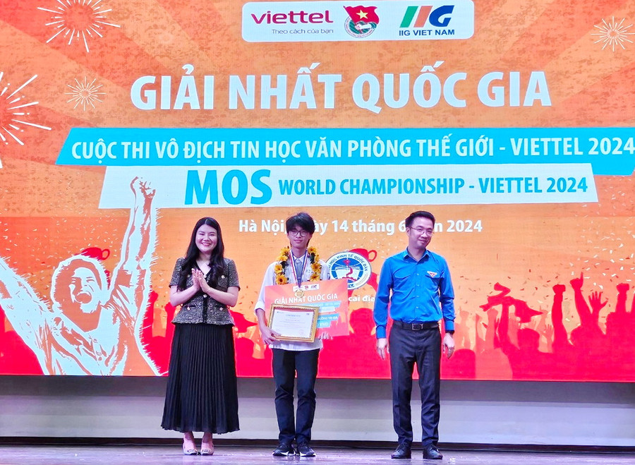 Em Trần Thanh An đạt giải Nhất trong cuộc thi Vô địch Tin học Văn phòng thế giới – Viettel 2024 Em Trần Thanh An đạt giải Nhất trong cuộc thi Vô địch Tin học Văn phòng thế giới – Viettel 2024