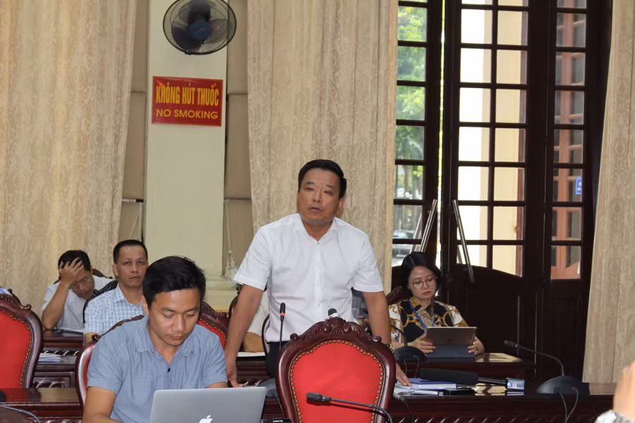 Tổng Giám đốc Công ty TNHH MTV Thoát nước Hà Nội Võ Tiến Hùng.