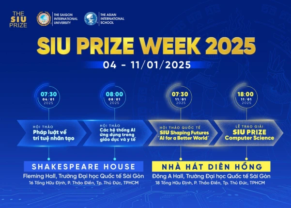 SIU Prize Week 2025 kỳ vọng thúc đẩy nghiên cứu sáng tạo về AI trong việc định hình tương lai.