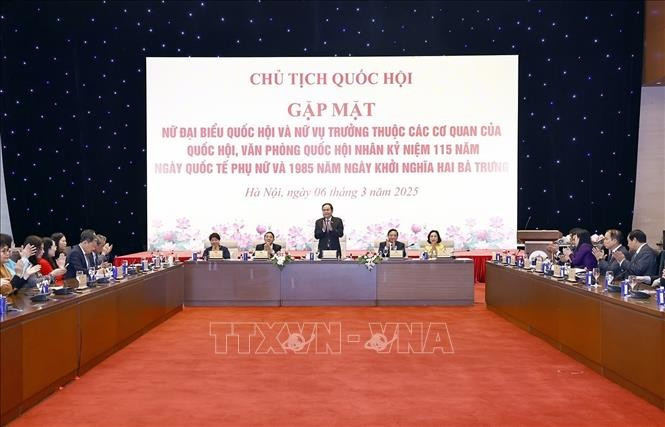 Chủ tịch Quốc hội Trần Thanh Mẫn phát biểu. (Ảnh: Doãn Tấn/TTXVN) Chủ tịch Quốc hội Trần Thanh Mẫn phát biểu. (Ảnh: Doãn Tấn/TTXVN)