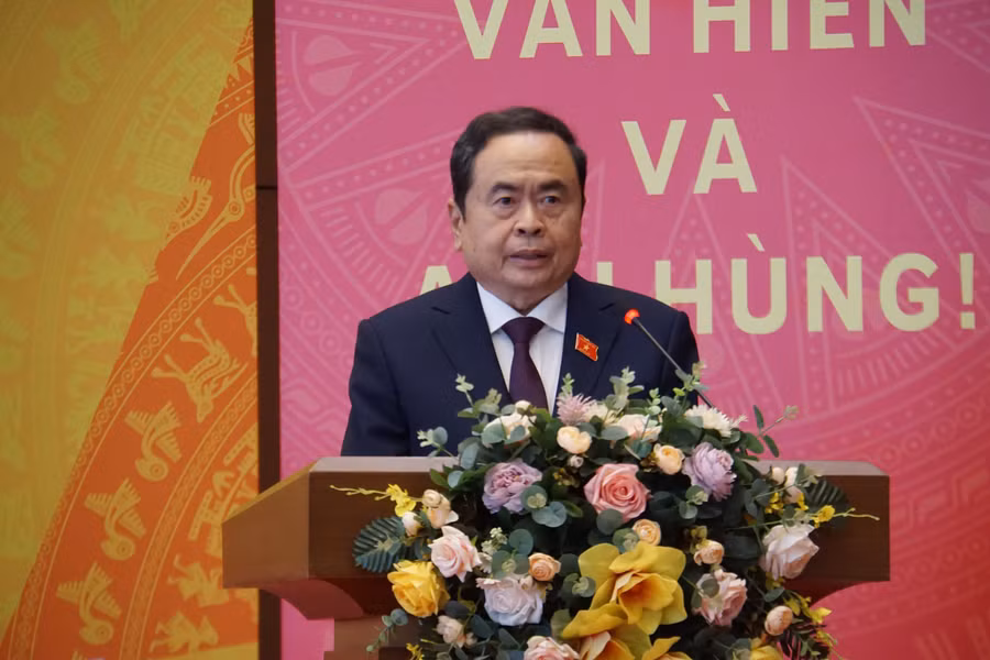 Ủy viên Bộ Chính trị, Bí thư Đảng ủy Quốc hội, Chủ tịch Quốc hội Trần Thanh Mẫn phát biểu chỉ đạo tại Đại hội lần thứ I của Ủy Ban VH&amp;XH.