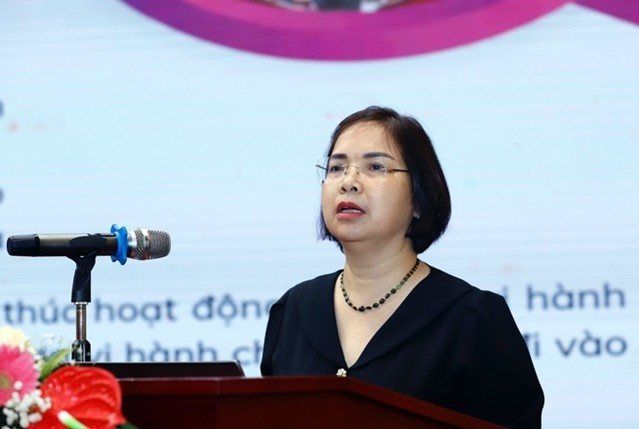 Bà Đoàn Thị Thanh Mỹ, Phó Cục trưởng Cục Quản lý đất đai phát biểu tại hội nghị. picture4.jpg