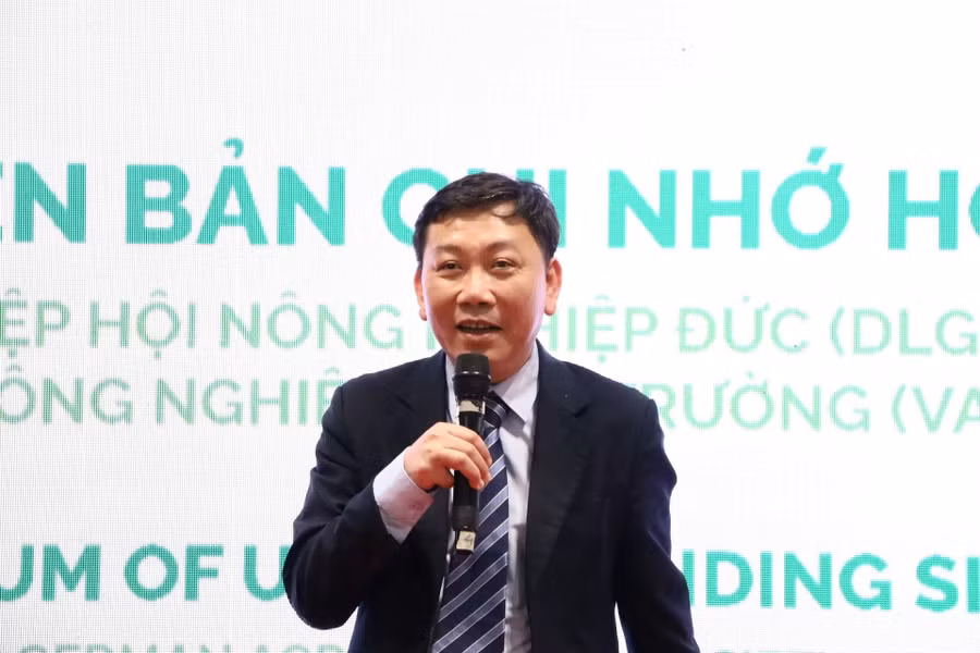 Ông Nguyễn Đỗ Anh Tuấn, Vụ trưởng Vụ Hợp tác Quốc tế: 'Tôi kỳ vọng Báo Nông nghiệp và Môi trường sẽ hợp tác sâu rộng hơn với các đối tác Đức, đồng thời, lan toả các sáng kiến, giải pháp công nghệ mới để bà con nông dân thực hành tốt cho môi trường'. Ảnh: Phương Linh.