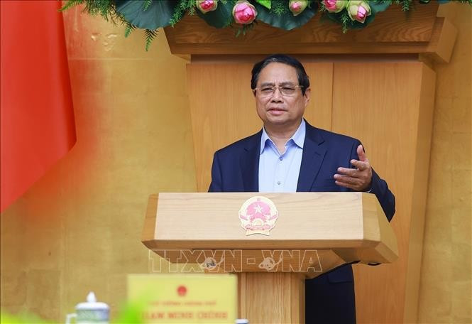 Thủ tướng Phạm Minh Chính chủ trì Phiên họp Chính phủ chuyên đề về xây dựng pháp luật tháng 3/2025. (Ảnh: Dương Giang/TTXVN) Thủ tướng Phạm Minh Chính chủ trì Phiên họp Chính phủ chuyên đề về xây dựng pháp luật tháng 3/2025. (Ảnh: Dương Giang/TTXVN)