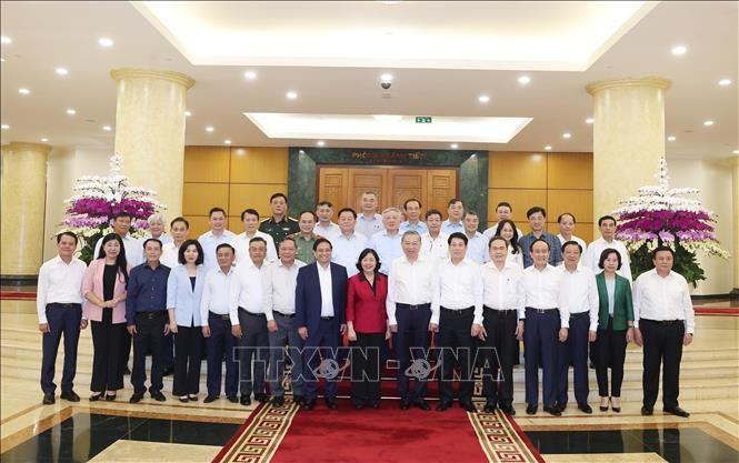 Tổng Bí thư Tô Lâm và các đại biểu. Ảnh: Thống Nhất/TTXVN.