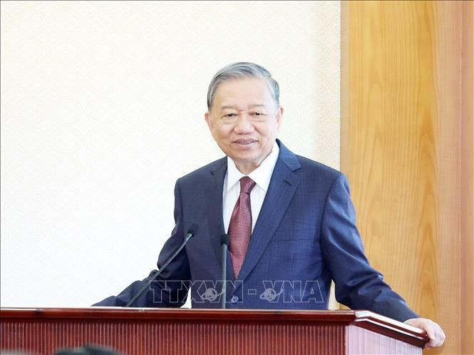 Tổng Bí thư Tô Lâm phát biểu. Ảnh: Thống Nhất/TTXVN. Tổng Bí thư Tô Lâm phát biểu. Ảnh: Thống Nhất/TTXVN.