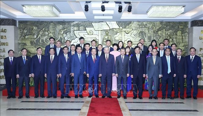 Tổng Bí thư Tô Lâm và các đại biểu. Ảnh: Thống Nhất/TTXVN. Tổng Bí thư Tô Lâm và các đại biểu. Ảnh: Thống Nhất/TTXVN.