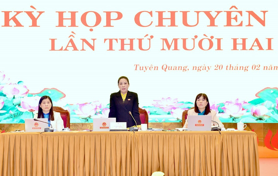 HĐND tỉnh Tuyên Quang khóa XIX khai mạc Kỳ họp chuyên đề lần thứ 12 xem xét thông qua các dự thảo nghị quyết.