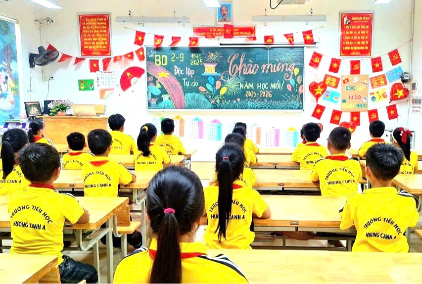 Lớp học trường Tiểu học Hương Canh A khang trang, sạch đẹp. z7018955352780-ea44ffe3221f2d076ea949c97e6678df.jpg