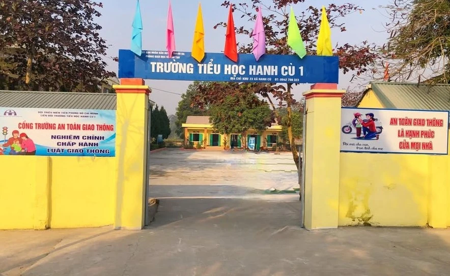 Trường Tiểu học Hanh Cù 1 (huyện Thanh Ba, tỉnh Phú Thọ) đã tạm dừng CLB Toán, CLB tiếng Việt, CLB tiếng Anh sau giờ học chính thức từ ngày 12/2/2025 (ảnh trường TH Hanh Cù 1).