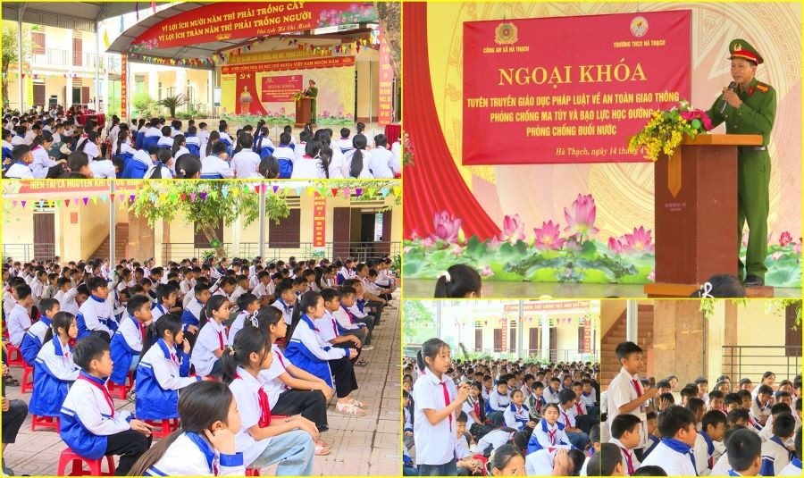 Trường THCS Hà Thạch tổ chức ngoại khóa tuyên truyền giáo dục pháp luật về ATGT, phòng chống ma túy và đạo đức học đường, phòng chống đuối nước. 5-ha-thach-1.jpg