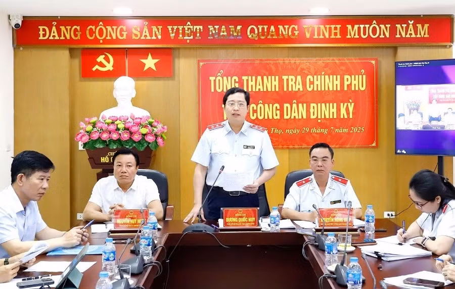 Ông Dương Quốc Huy, Phó Tổng Thanh tra Chính phủ phát biểu.