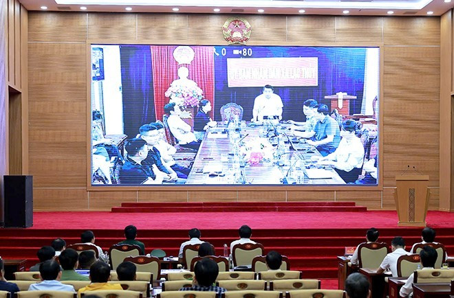 Điểm cầu chính tại Trung tâm Hội nghị tỉnh Phú Thọ