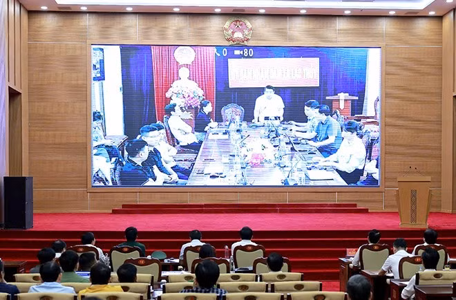 Điểm cầu chính tại Trung tâm Hội nghị tỉnh Phú Thọ