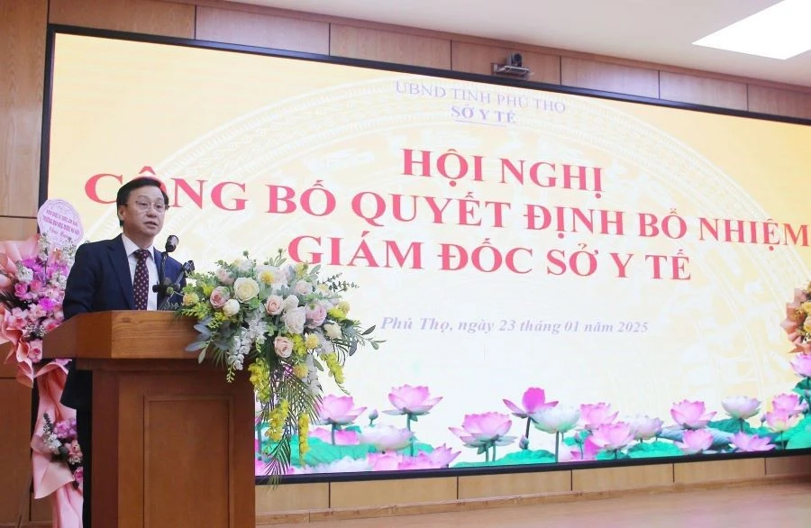 Ông Lê Quang Thọ được bổ nhiệm làm Giám đốc Sở Y tế tỉnh Phú Thọ.