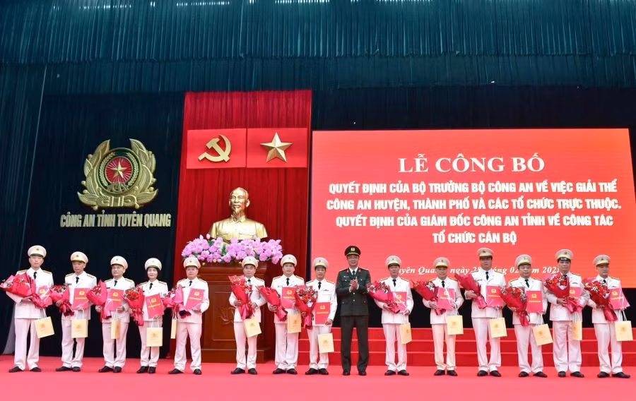 Tuyên Quang: Giải thể 7 cơ quan Công an cấp huyện, thành phố 