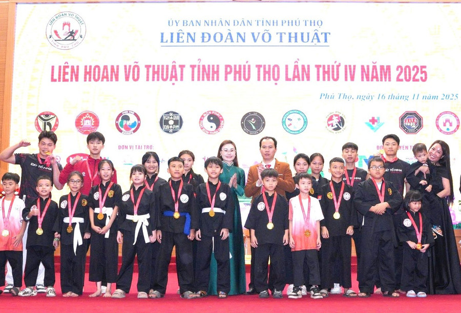 Liên hoan võ thuật năm nay thu hút các lứa tuổi tiểu học, THCS, THPT và trên 18 tuổi tham gia.