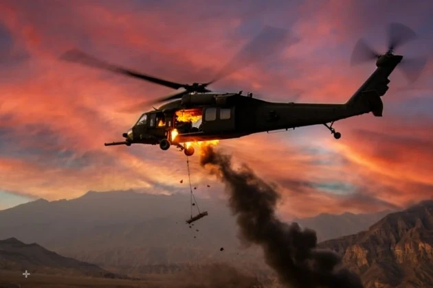 Trực thăng Black Hawk trúng đòn tấn công, bốc cháy dữ dội | Báo Giáo dục và  Thời đại Online