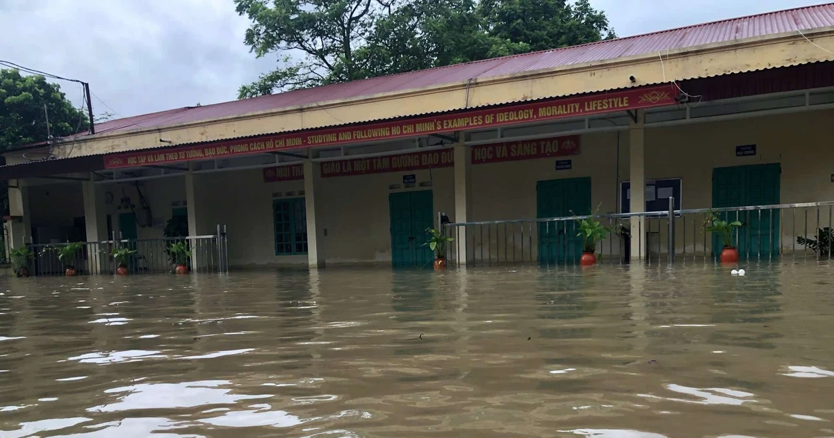 Thái Nguyên nhiều trường cho học sinh nghỉ để khắc phục hậu quả bão số 3