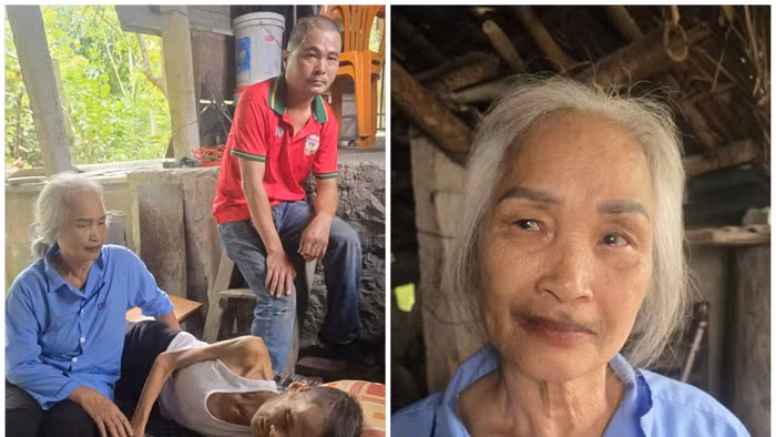 Chồng ung thư, con tâm thần, gia đình bà Tài rơi vào cảnh éo le, kiệt quệ.
