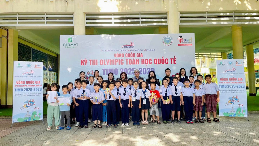 Học sinh Trường Tiểu học Nguyễn Bỉnh Khiêm tham gia Kỳ thi Olympic Toán học quốc tế năm học 2025-2026.