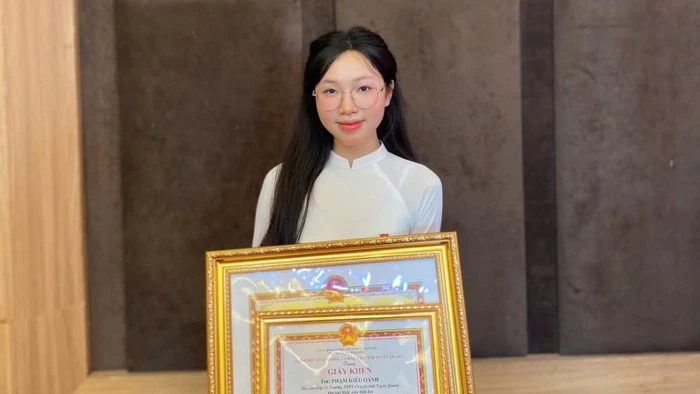 Nữ sinh Phạm Kiều Oanh. (Ảnh: NTCC)