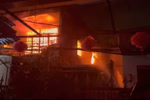 Hiện trường vụ cháy. (Ảnh: CACC)