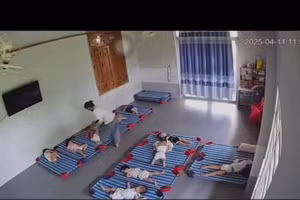 Hình ảnh ghi lại vụ việc. (Ảnh cắt clip)