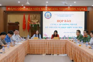 Tỉnh Quảng Ngãi tổ chức họp báo thông tin về Kỳ thi tốt nghiệp THPT năm 2026 trên địa bàn. Ảnh: TTĐT tỉnh Quảng Ngãi