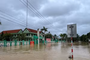 Mưa lớn những ngày qua gây ngập lụt nặng tại Đà Nẵng. 