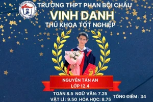 Nguyễn Tấn An được Trường THPT Phan Bội Châu (Đà Nẵng) vinh danh.