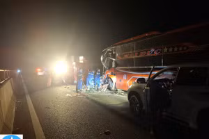 Hiện trường vụ tai nạn.